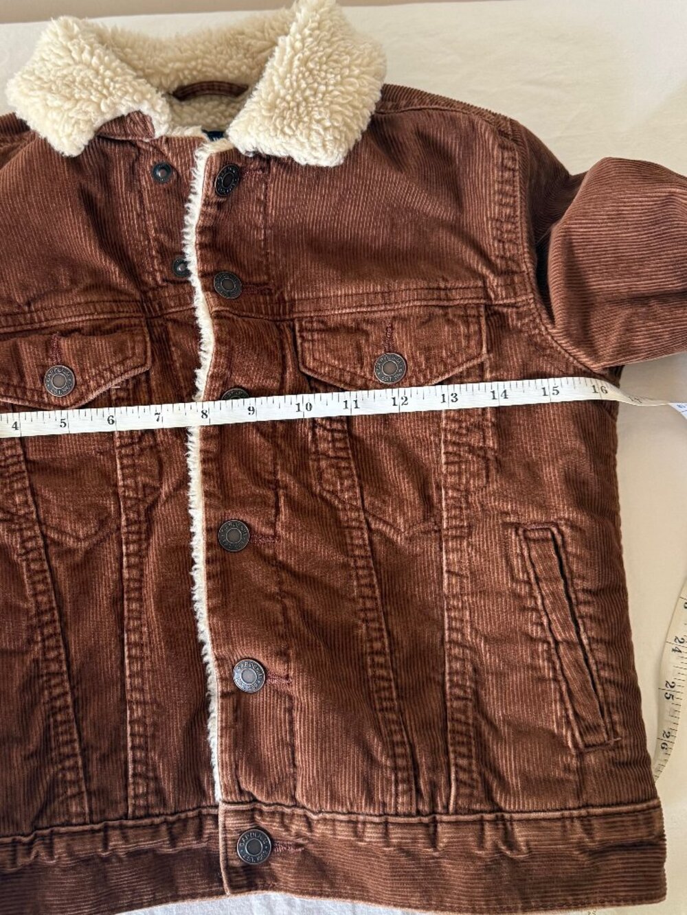 Gap Kids Sherpa Lined Corduroy Jacket Size Small - Picture 8 of 9